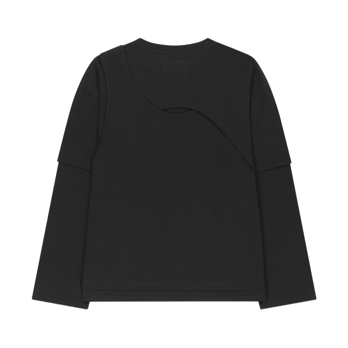 마뗑킴 크로스백 레이어드 탑 블랙(Matin Kim Cross Back Layered Top In Black) - 2