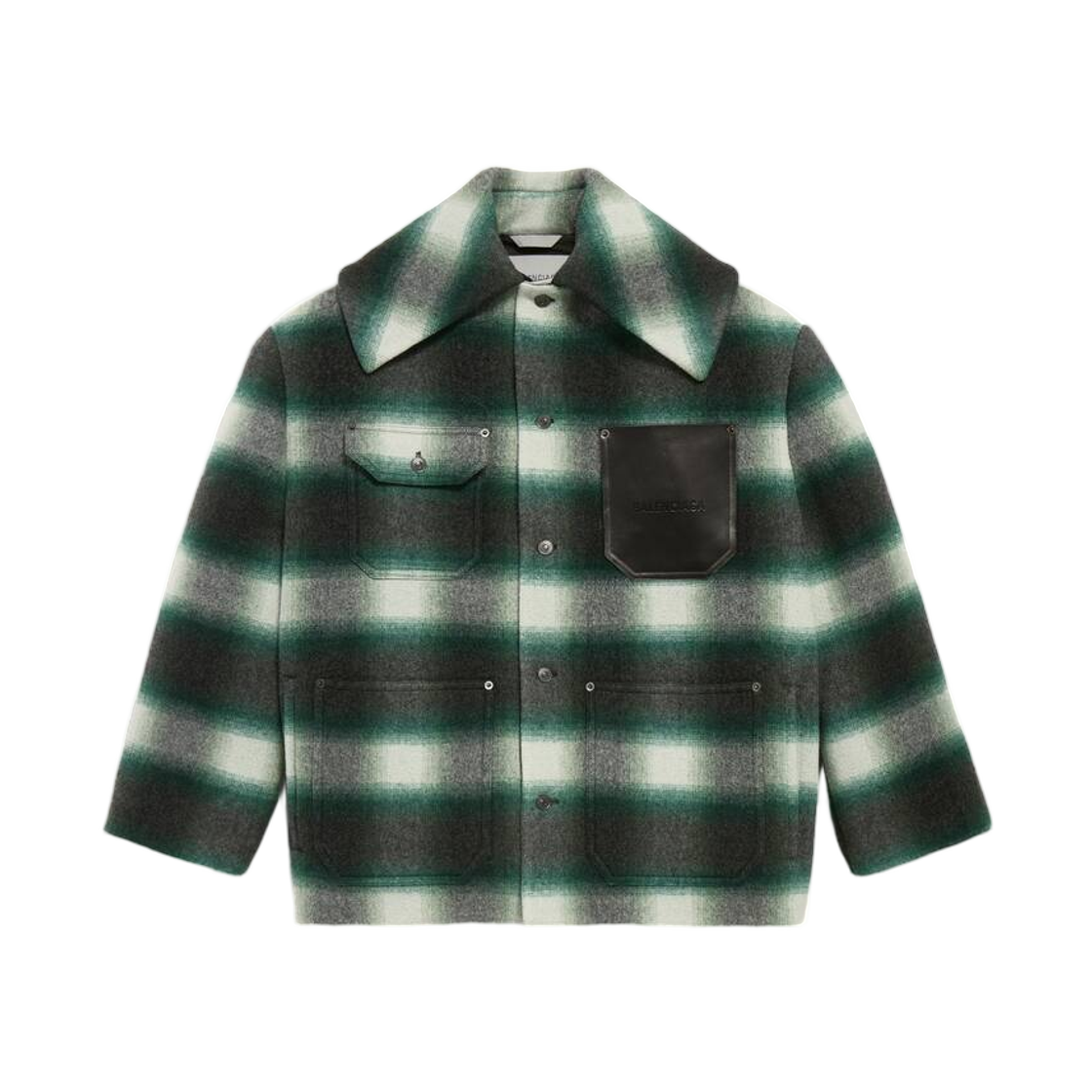 A009IUTUU573010 Balenciaga Workwear Cocoon Outerwear Dark Green Black