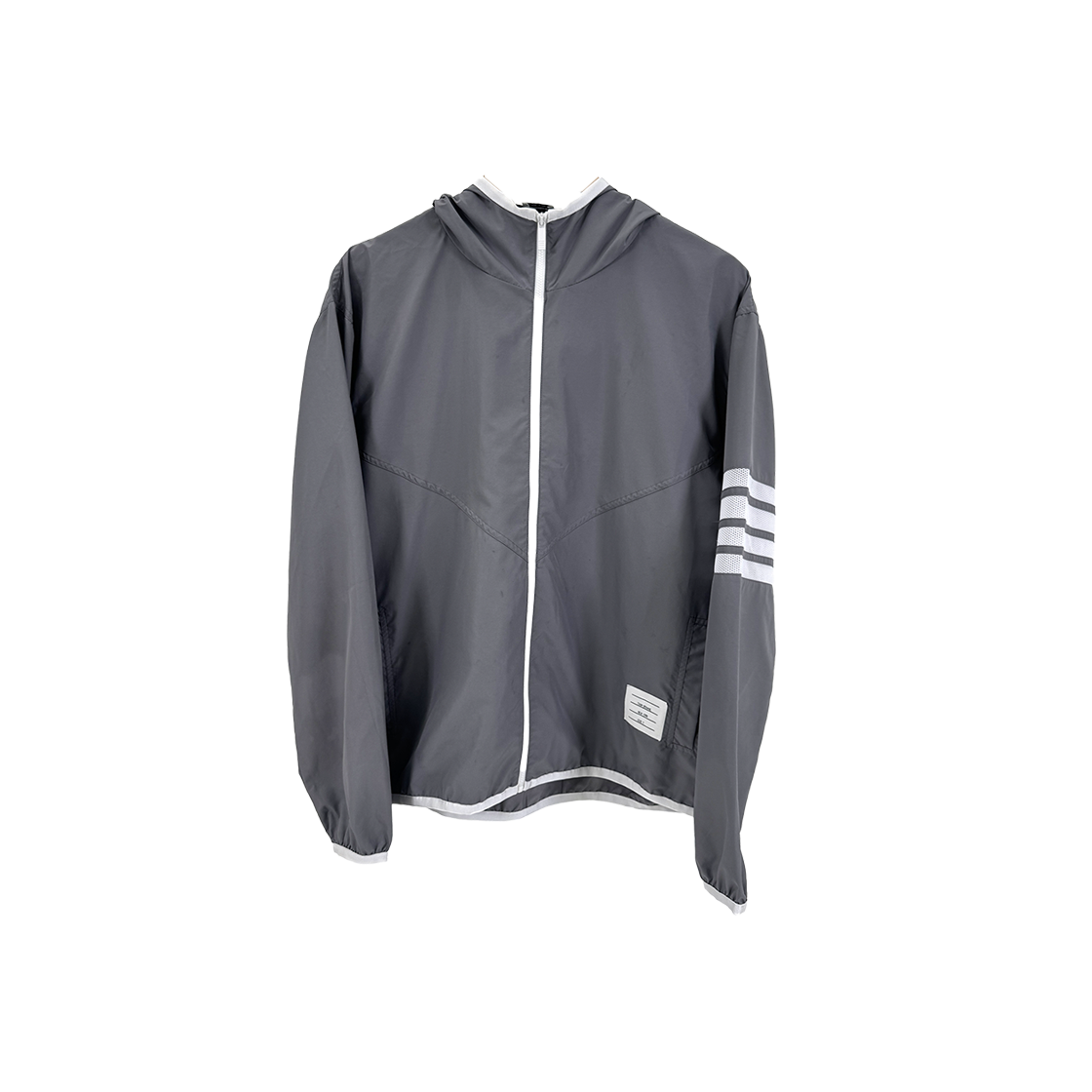 ITCGSA4FIQUS Thom Browne Military Ripstop Hooded Jacket Gray