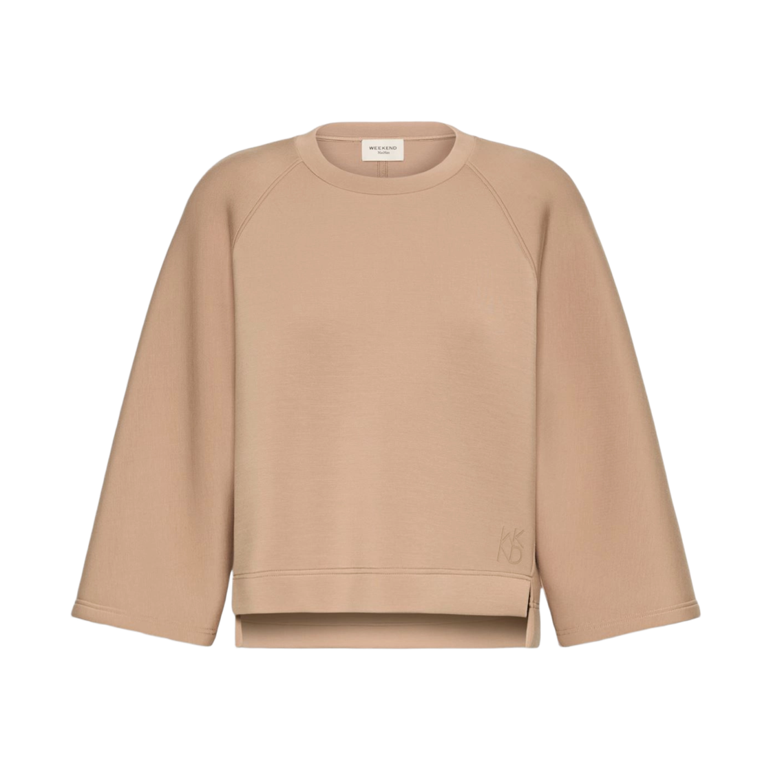 VASTO-003 (W) Weekend Max Mara Vasto Boxy Sweatshirt in Scuba Jersey Tobacco