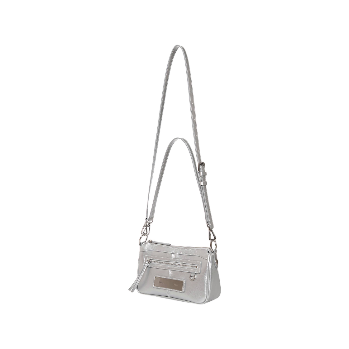 마뗑킴 바이커 투 웨이 미니 백 실버(Matin Kim Biker Two Way Mini Bag In Silver) - 2