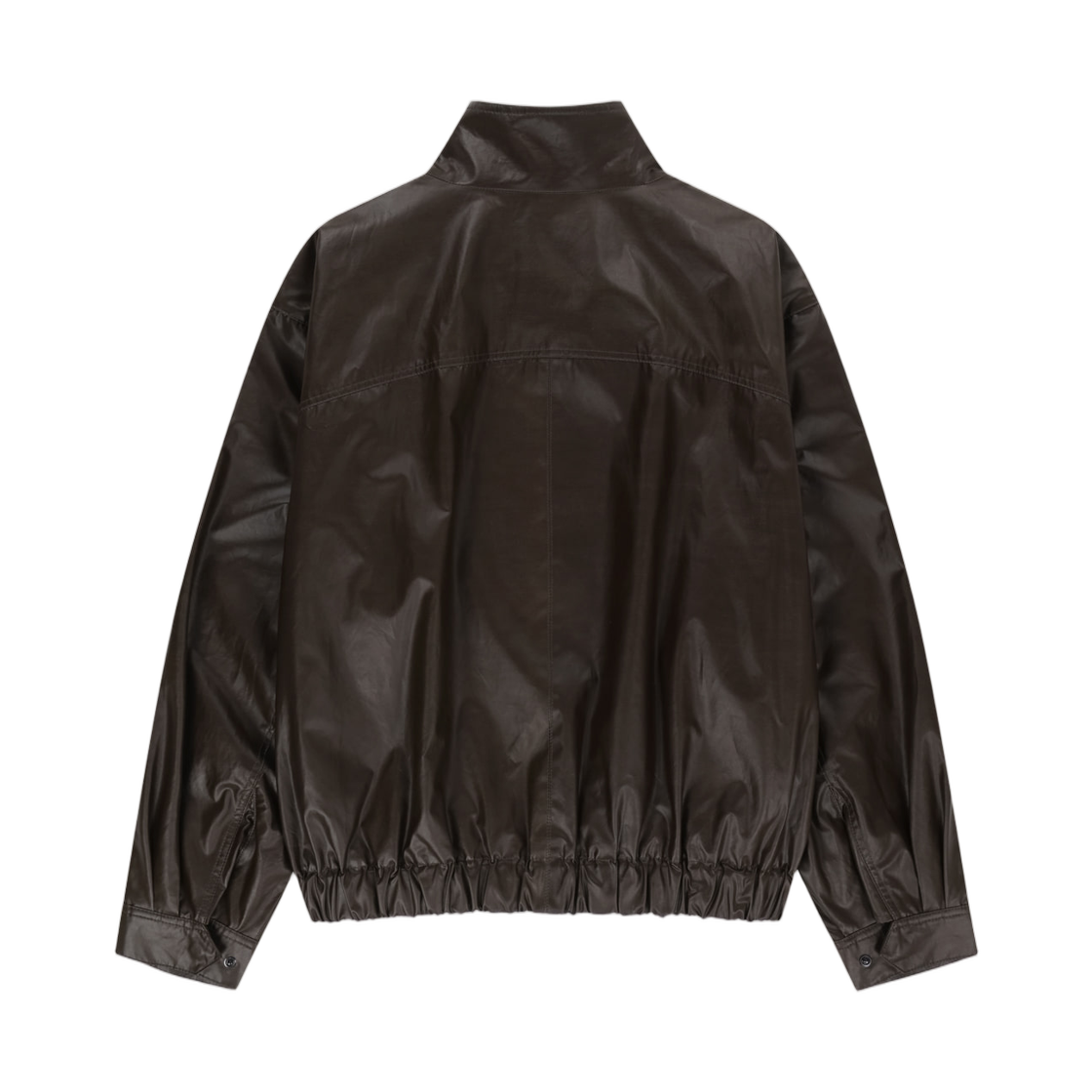 마뗑킴 왁스드 하이 넥 점퍼 브라운(Matin Kim Waxed High Neck Jumper In Brown) - 2