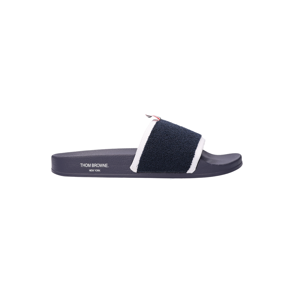 ITMEBMUSS3UE Thom Browne MFL054A Rubber Full Slide Navy