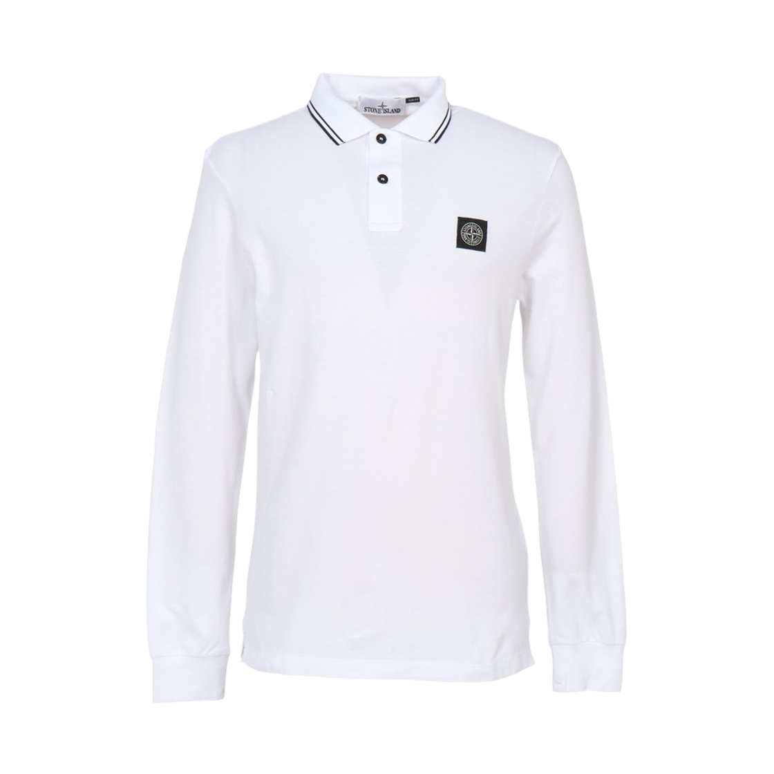 L2S1522000-12S0018-V1001 Stone Island 2200012 Collar Polo T-Shirt White - 26FW