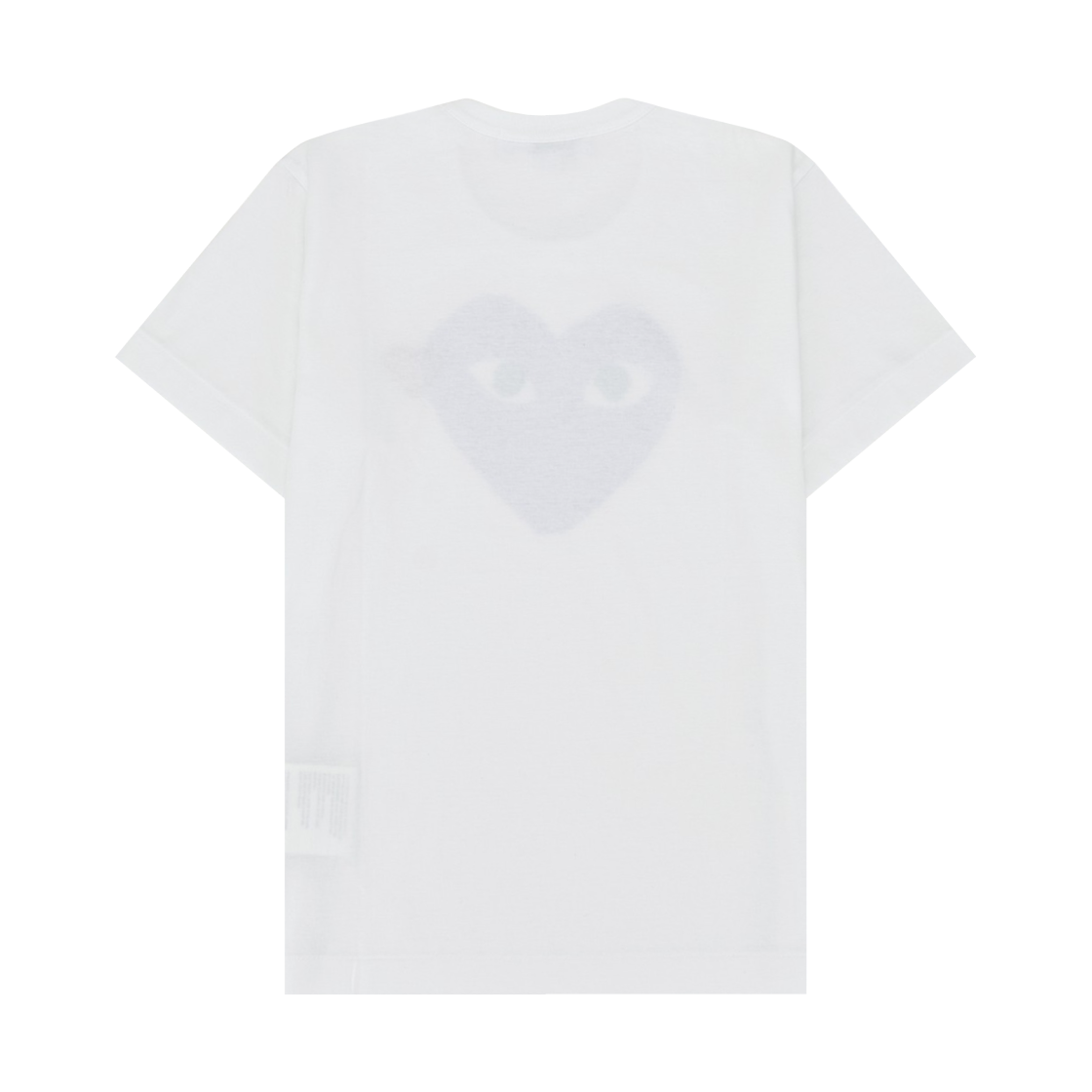 (W) 플레이 꼼데가르송 퍼플 하트 티셔츠 화이트((W) Play Comme des Garcons Purple Heart T-Shirt White) - 2