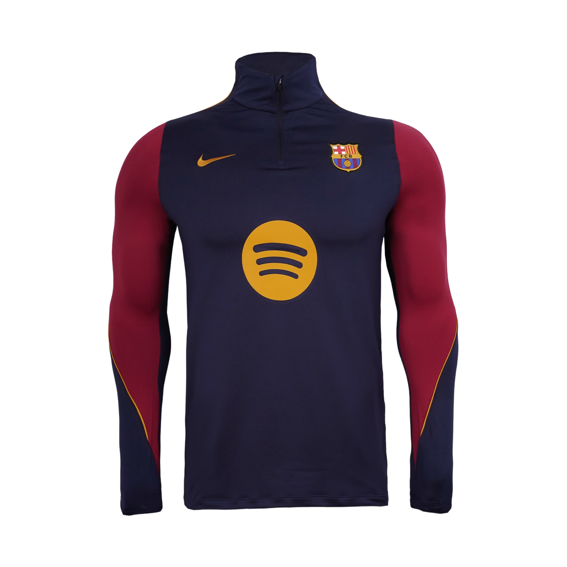 II3253-401 Nike FC Barcelona Dri-Fit Strike Drill Top Blackened Blue Mineral Yellow (II3253-401) (Non Marking Ver.)