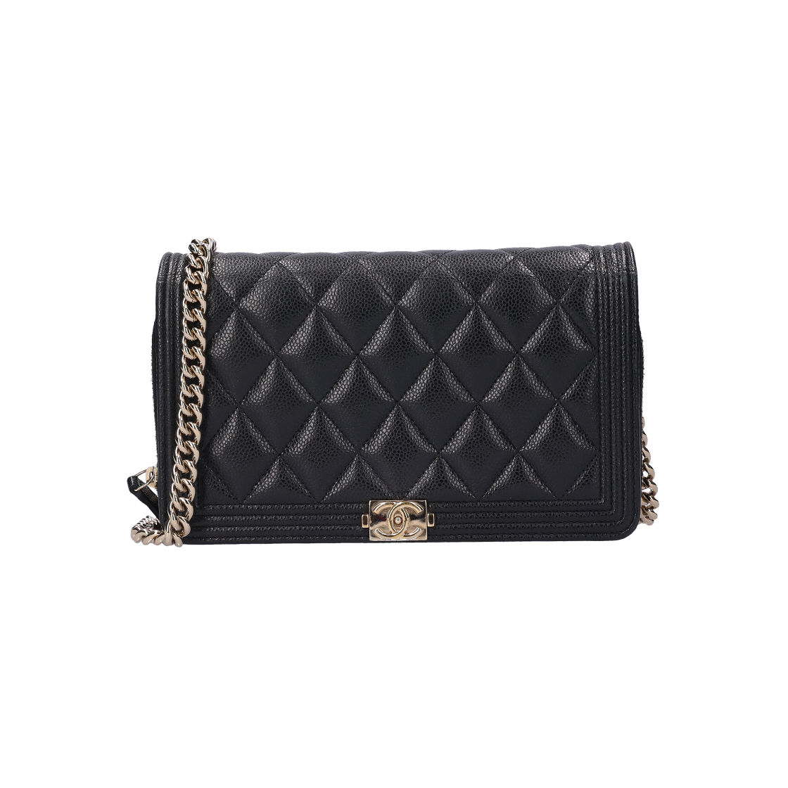 ITJSH5BSEPIH Chanel AP2439 Boy Chain Wallet  Black