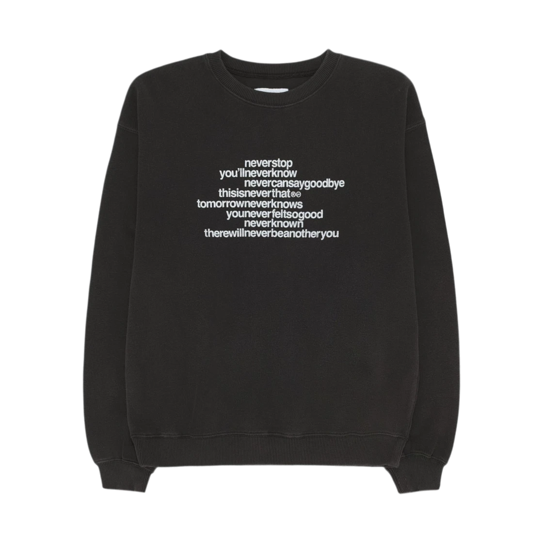 thisisneverthat thisisneverthat x Fragment Design Crewneck Off Black · S