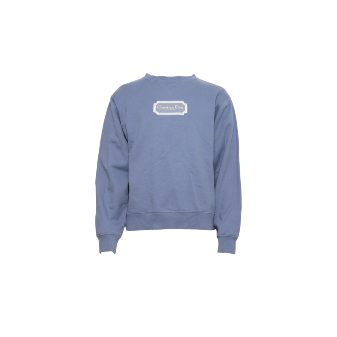 ITC7PFKJL38I Dior Sky Blue Cotton Couture Round Sweatshirt