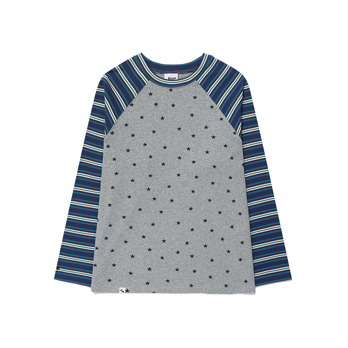 카비시 스트라이프 스타 래글런 롱슬리브 티셔츠 블루(CAVISH Striped Star Raglan LS Tee Blue)