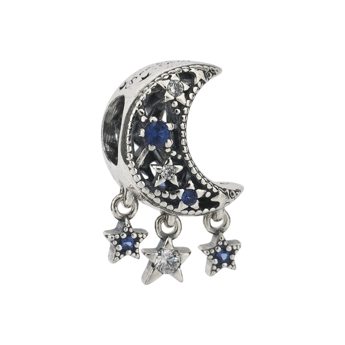 (W) 판도라 스타 크레센트 문 참 스털링 실버((W) Pandora Star Crescent Moon Charm Sterling Silver) - 1