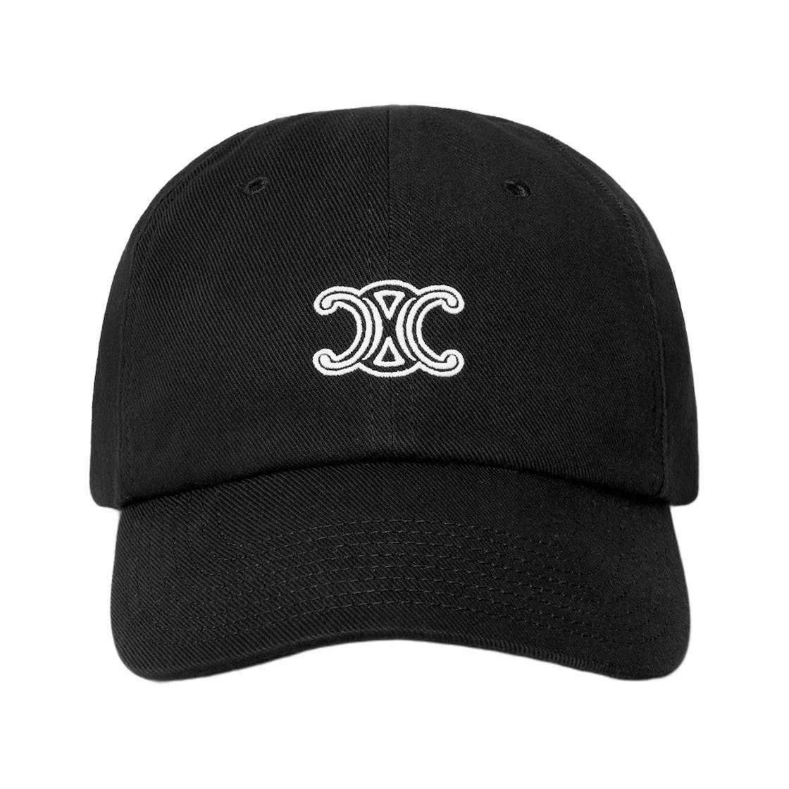 AA0J54Y68-38NO Celine Richelieu Cap in Light Cotton Twill Black