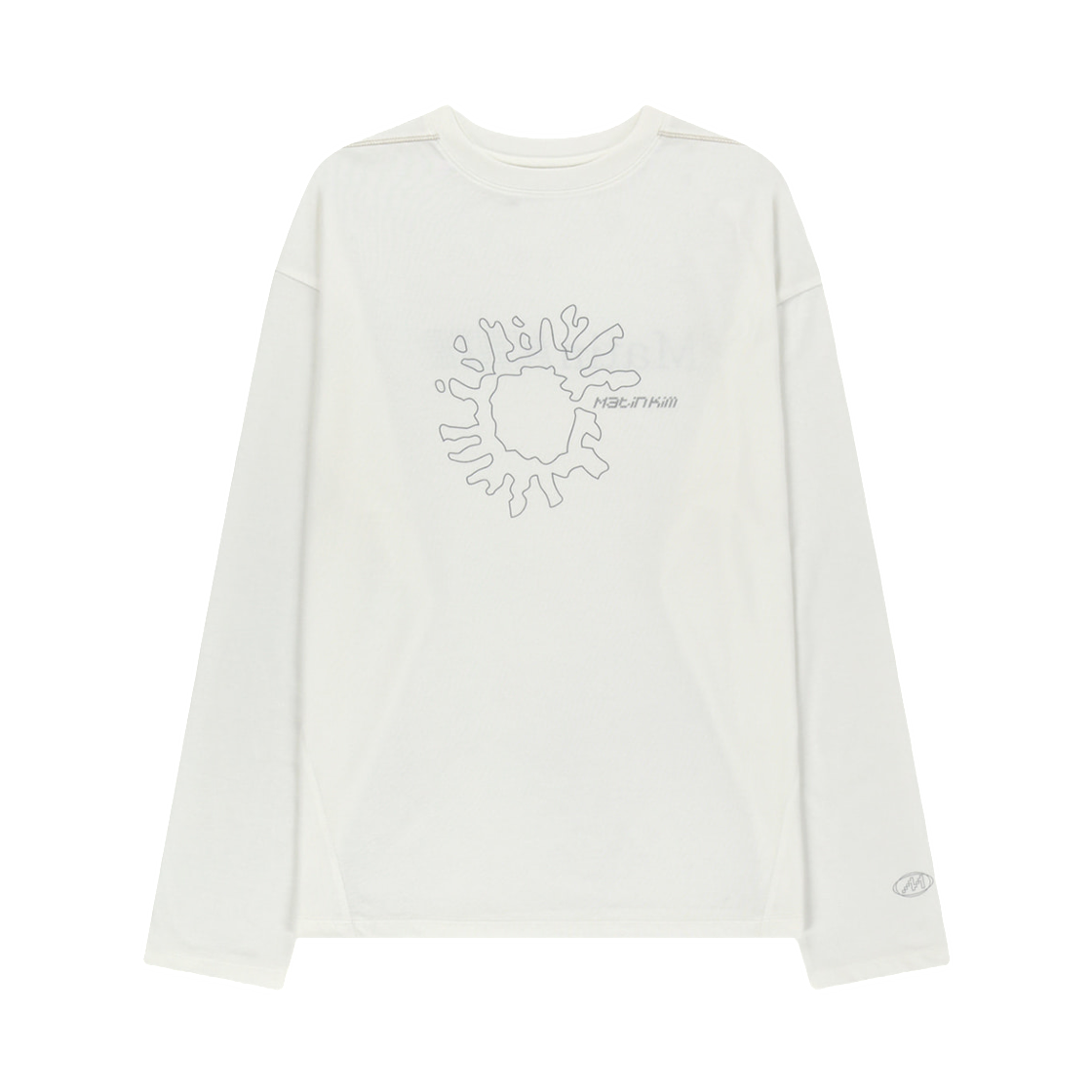 MK2677TS202UIV Matin Kim Pace Sunburst Graffiti Covered Top In Ivory