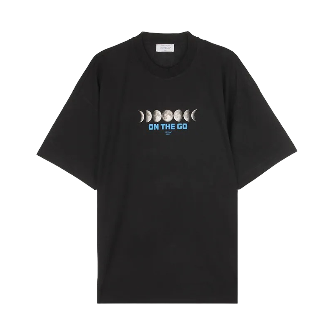 OMAA161F23JER0101069 Off-White Moon Phase Over Fit T-Shirt Black