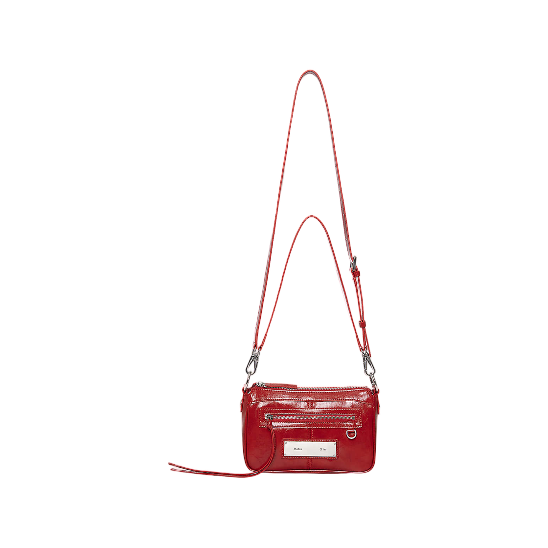 MK2677BG042MRD Matin Kim Biker Two Way Mini Bag In Red