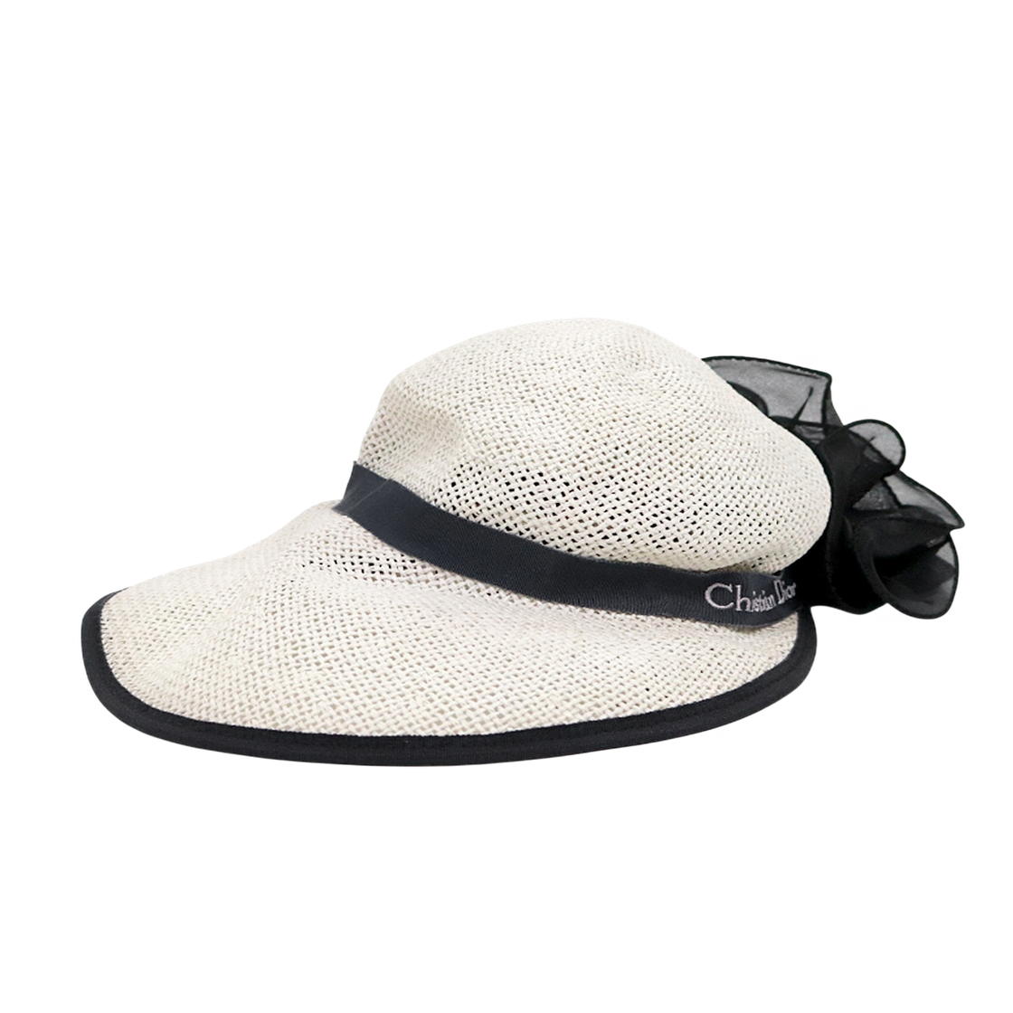 IT6JPNIA5CBM Dior White Woven Hat A-B28924