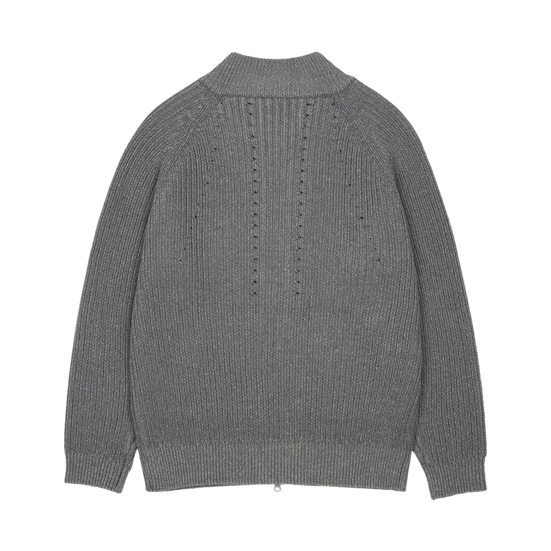 산산기어 버튼 집업 니트 블루 차콜(Sansan Gear Button Zip-Up Knit Blue Charcoal) - 2