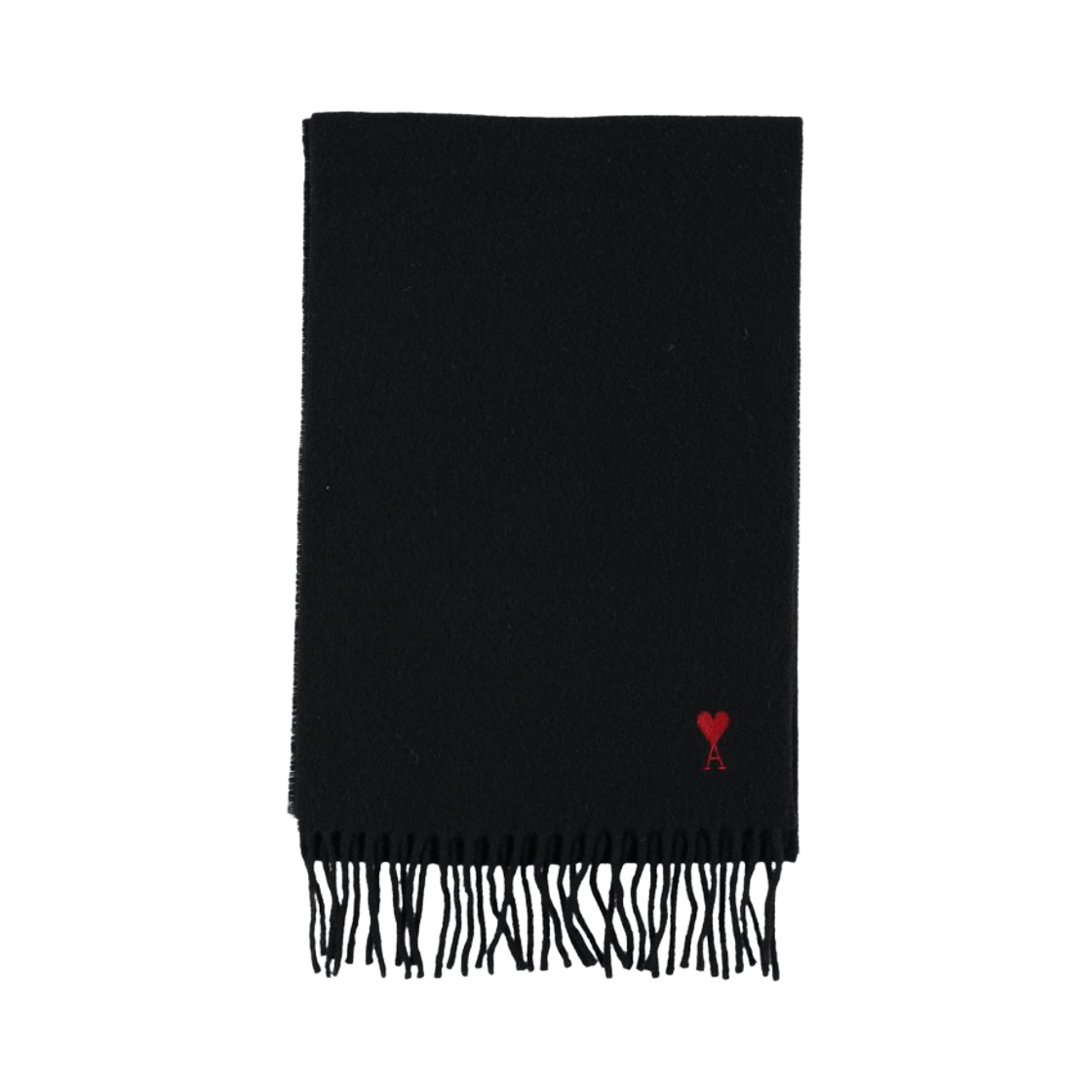USF705-AW0047-001 AMI de Coeur Wool Muffler Black