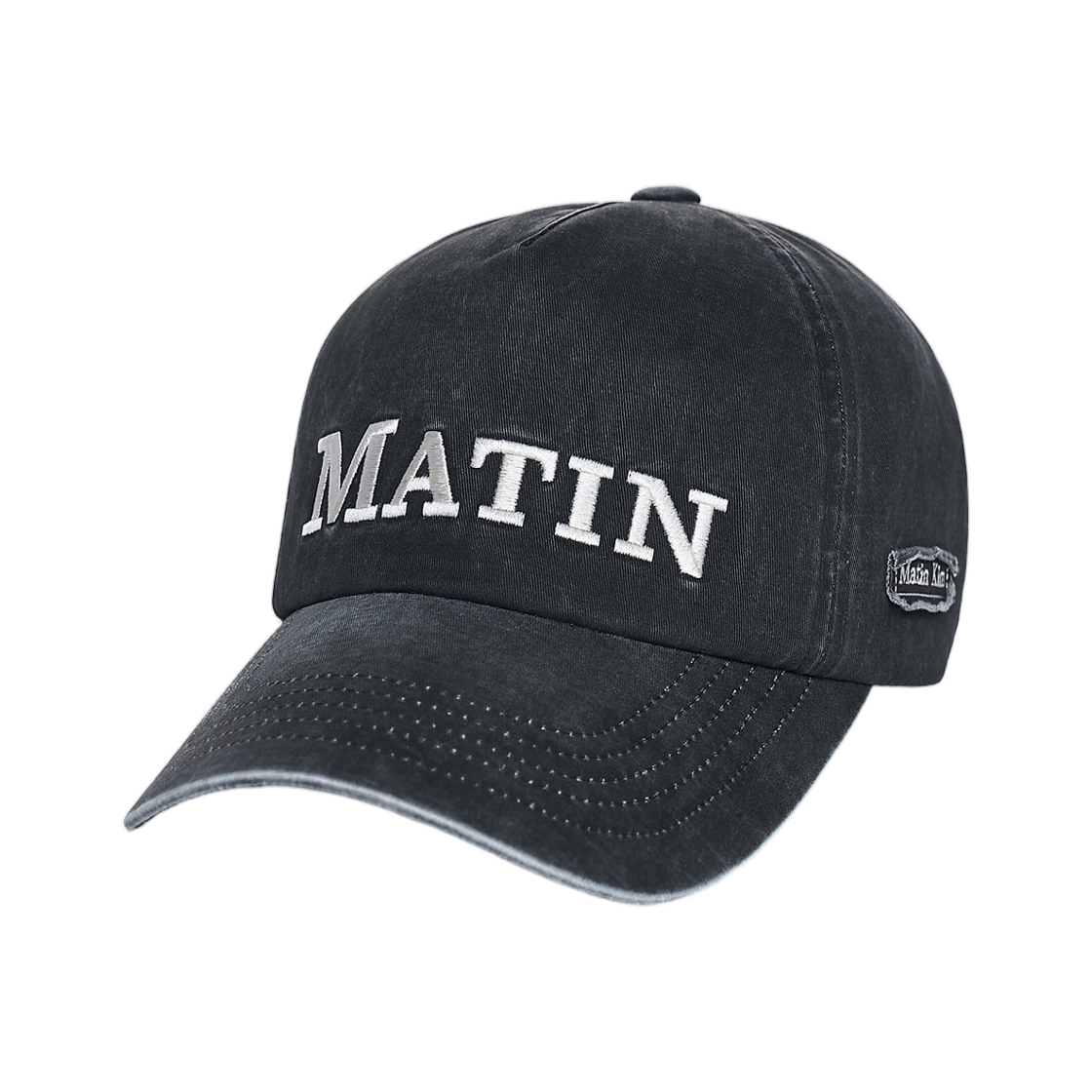 마뗑킴 플랫 크라운 볼캡 차콜(Matin Kim Flat Crown Ball Cap In Charcoal) - 2