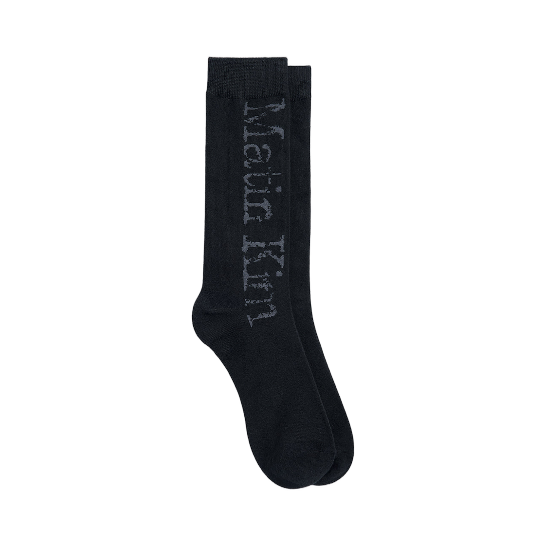 마뗑킴 크랙 로고 자카드 삭스 블랙(Matin Kim Cracked Logo Jacquard Socks In Black) - 2