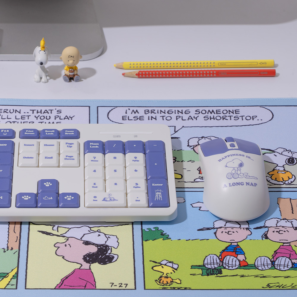 로이체 피너츠 스누피 저소음 무선 키보드 마우스 세트(Royche x Peanuts Snoopy Silent Wireless Keyboard Mouse Set) - 3