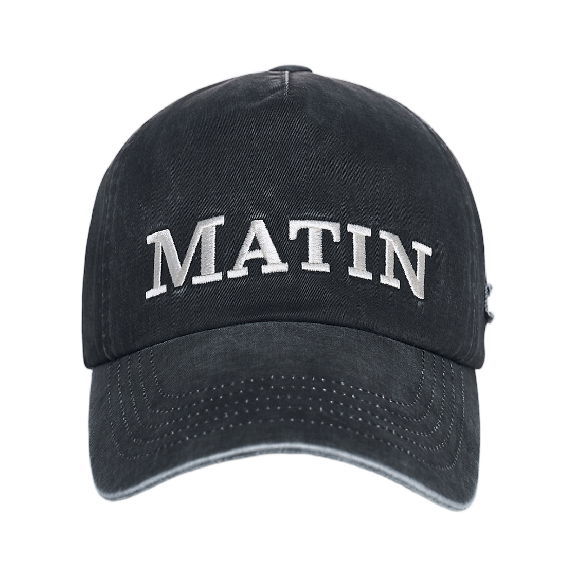 MK2677HT013MCH Matin Kim Flat Crown Ball Cap In Charcoal