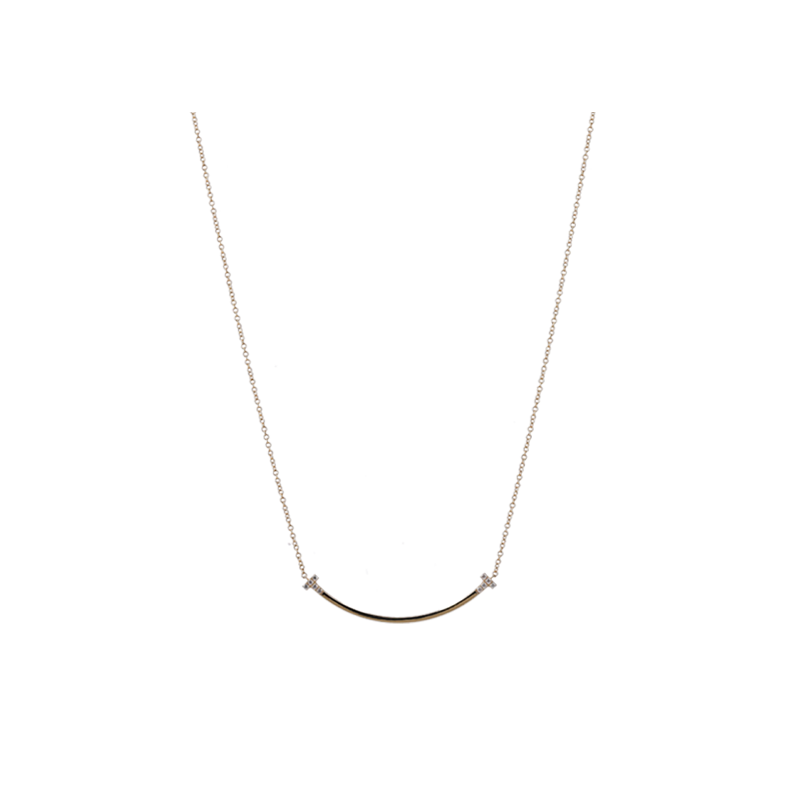 ITMM8R7R4WCU Tiffany T Smile Small Pendant in 18K Yellow Gold & Diamond