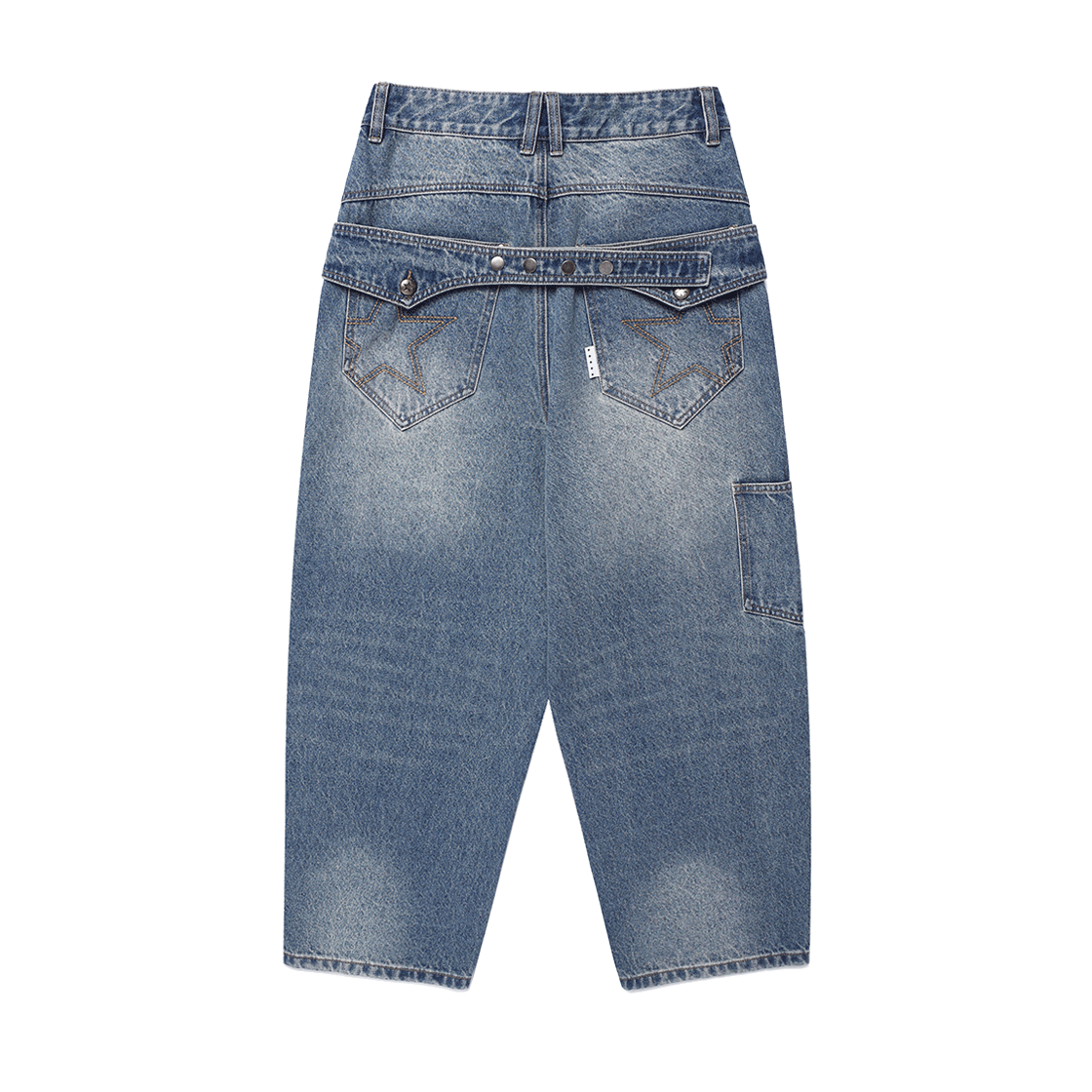 카비시 신치 백 커브드 데님 팬츠 블루(CAVISH Cinch Back Curved Denim Pants Blue)