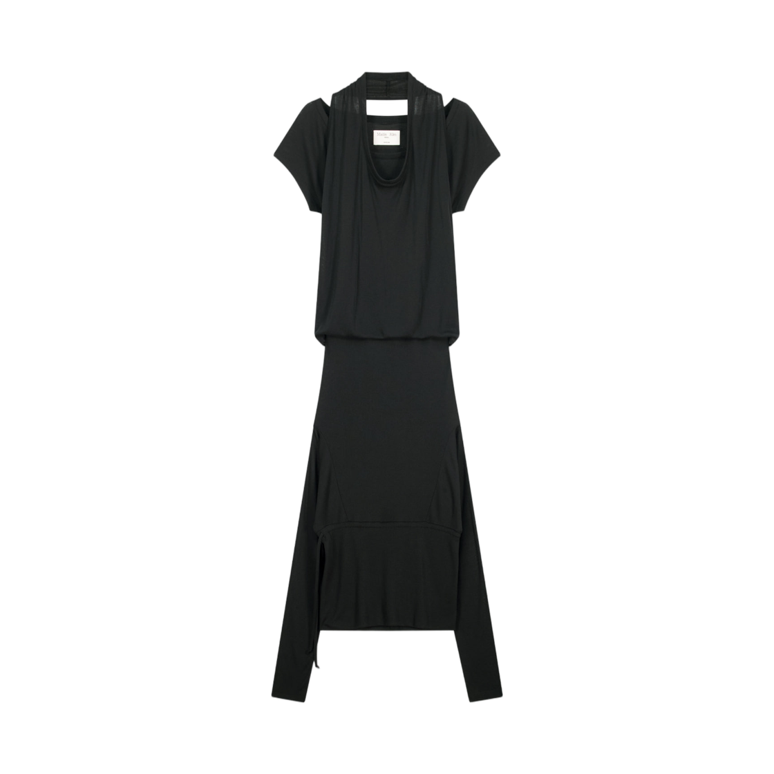 MK2677OP004MBB (W) Matin Kim Two Way Layered Jersey Dress In Black