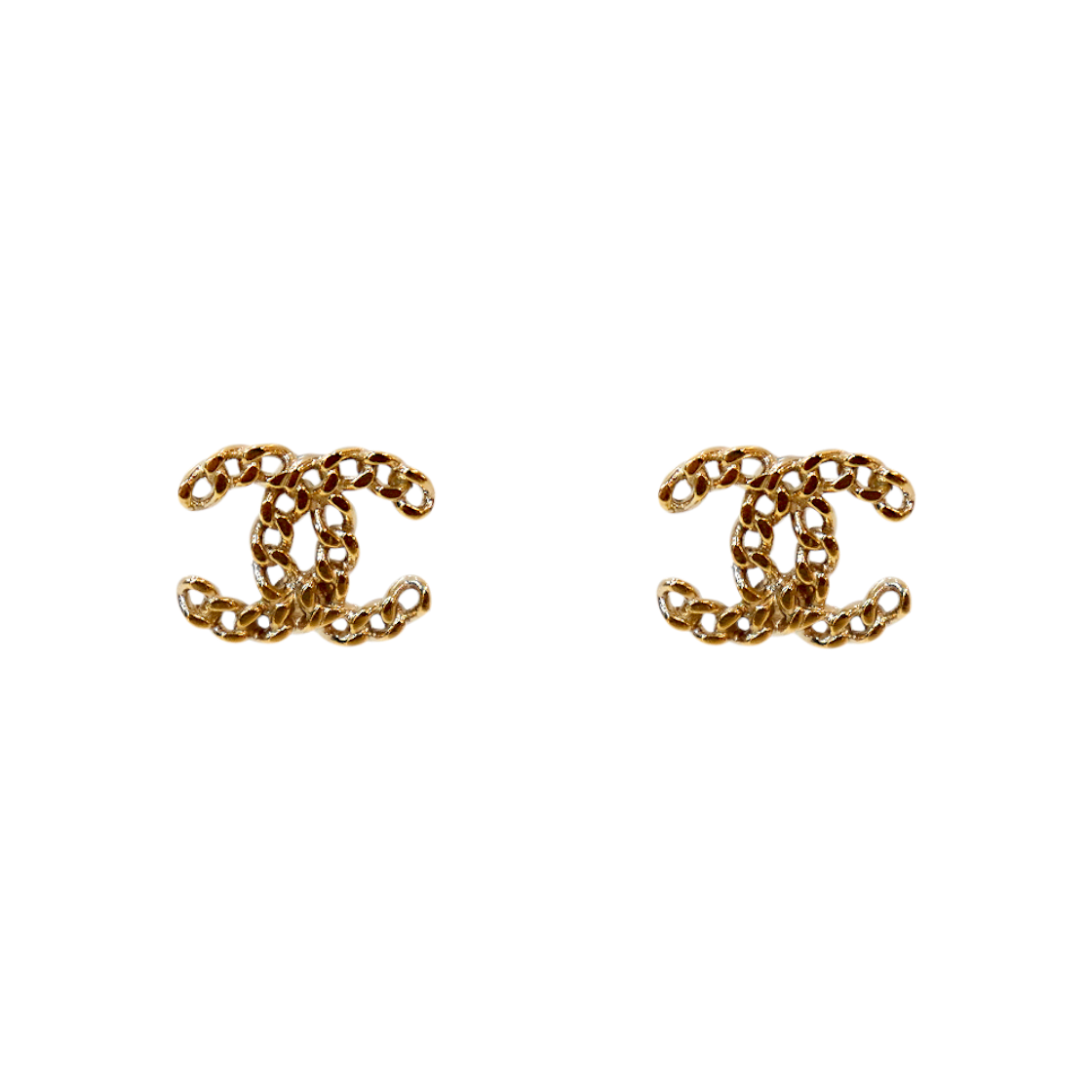 ITSTDGVHH85F Chanel Chain CC Gold Earrings C-B50884