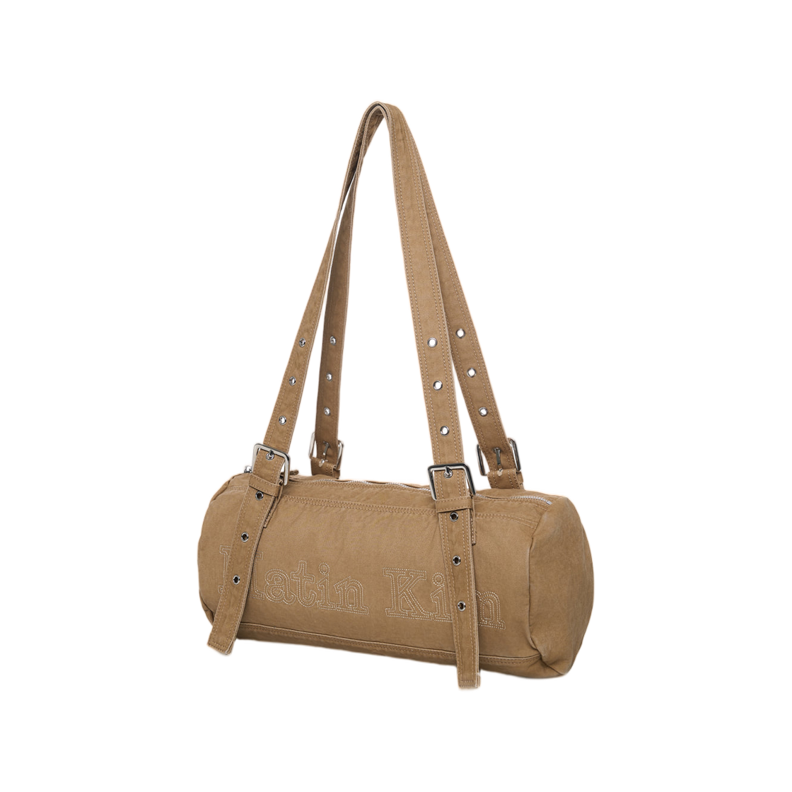 마뗑킴 빈티지 워시드 코튼 더플백 베이지(Matin Kim Vintage Washed Cotton Duffel Bag In Beige) - 2