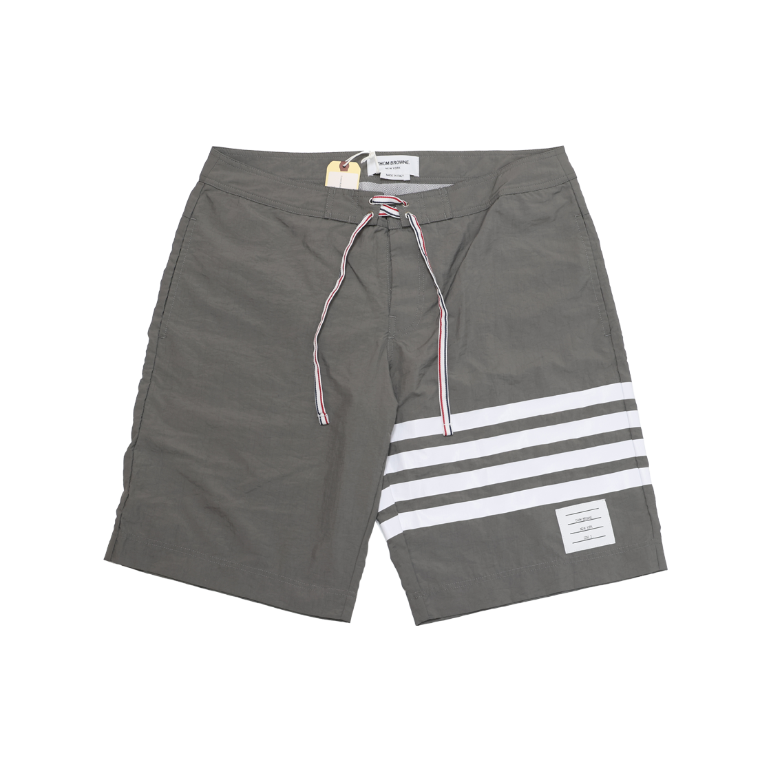 ITFQL52CUO3U Thom Browne MTU223A Solid Swim Tech Shorts Nylon Grey