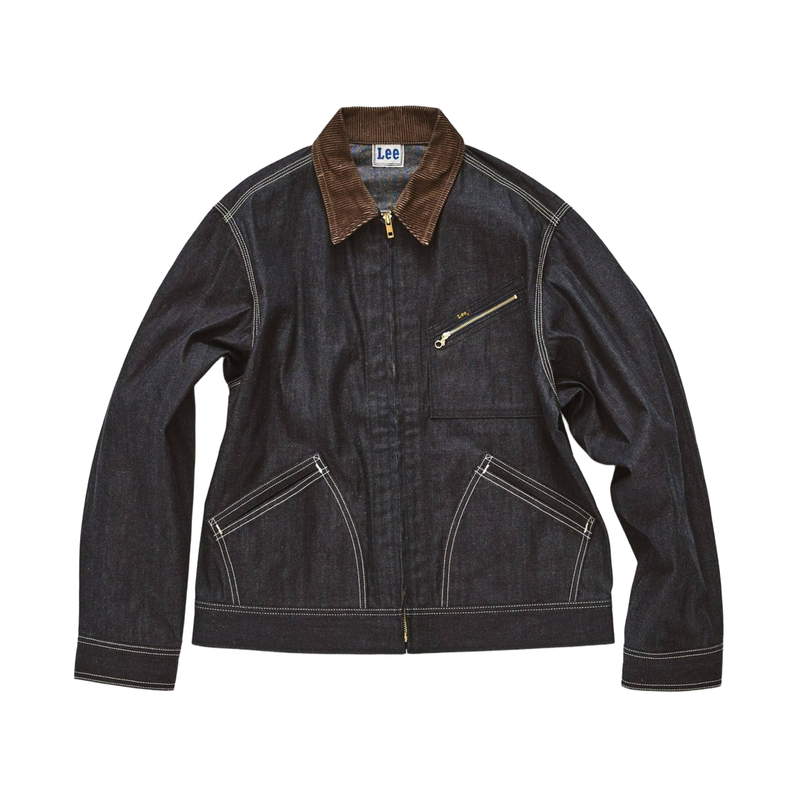 리 × 417 에디피스 91-B 집 업 블루종 네이비(Lee x 417 Edifice 91-B Zip Up Blouson Navy) - 1