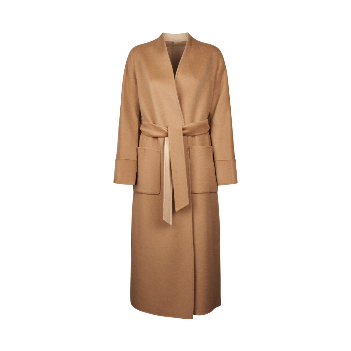 NODO-004 (W) Max Mara Studio Nodo Reversible Wrap Coat Camel
