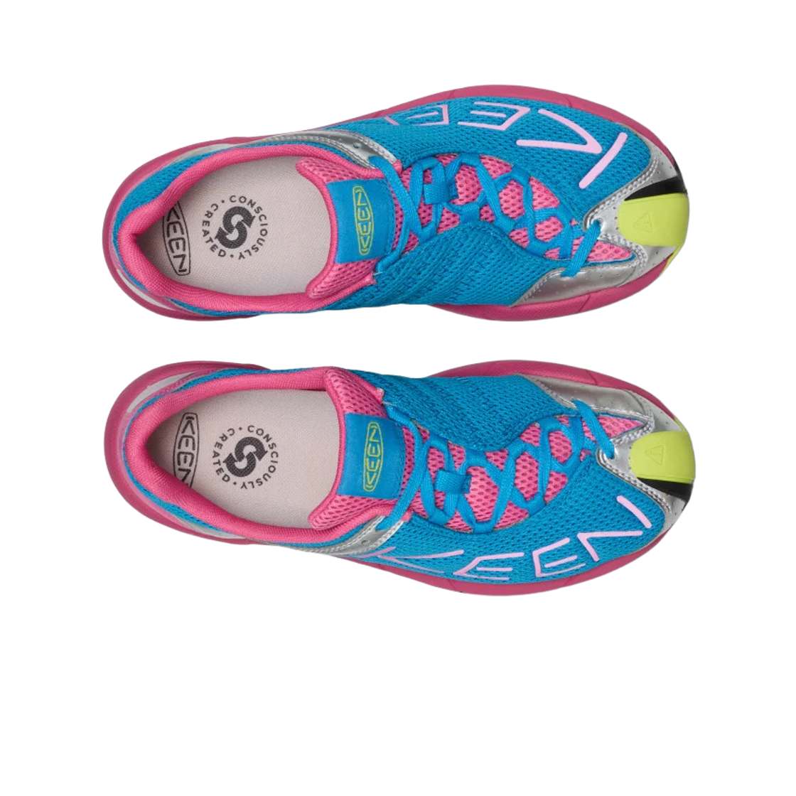 (W) 킨 A86 스니커즈 스웨디시 블루 쇼킹 핑크((W) Keen A86 Sneakers Swedish Blue Shocking Pink) - 2