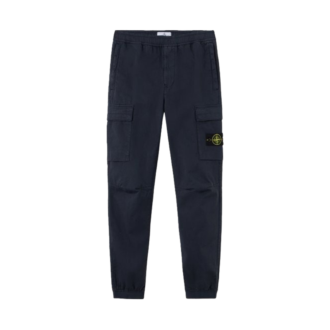 L2S1531000-33S0014-V0020 Stone Island 3100033 Stretch Cotton Wool Satin Regular Tapered Fit Jogger Pants with Elastic Waist Navy Blue - 26FW