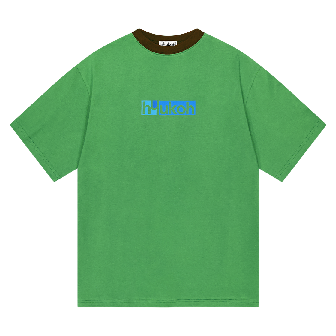 혁오 로고 티셔츠 그린/브라운(HYUKOH LOGO T-Shirt (Green/Brown))