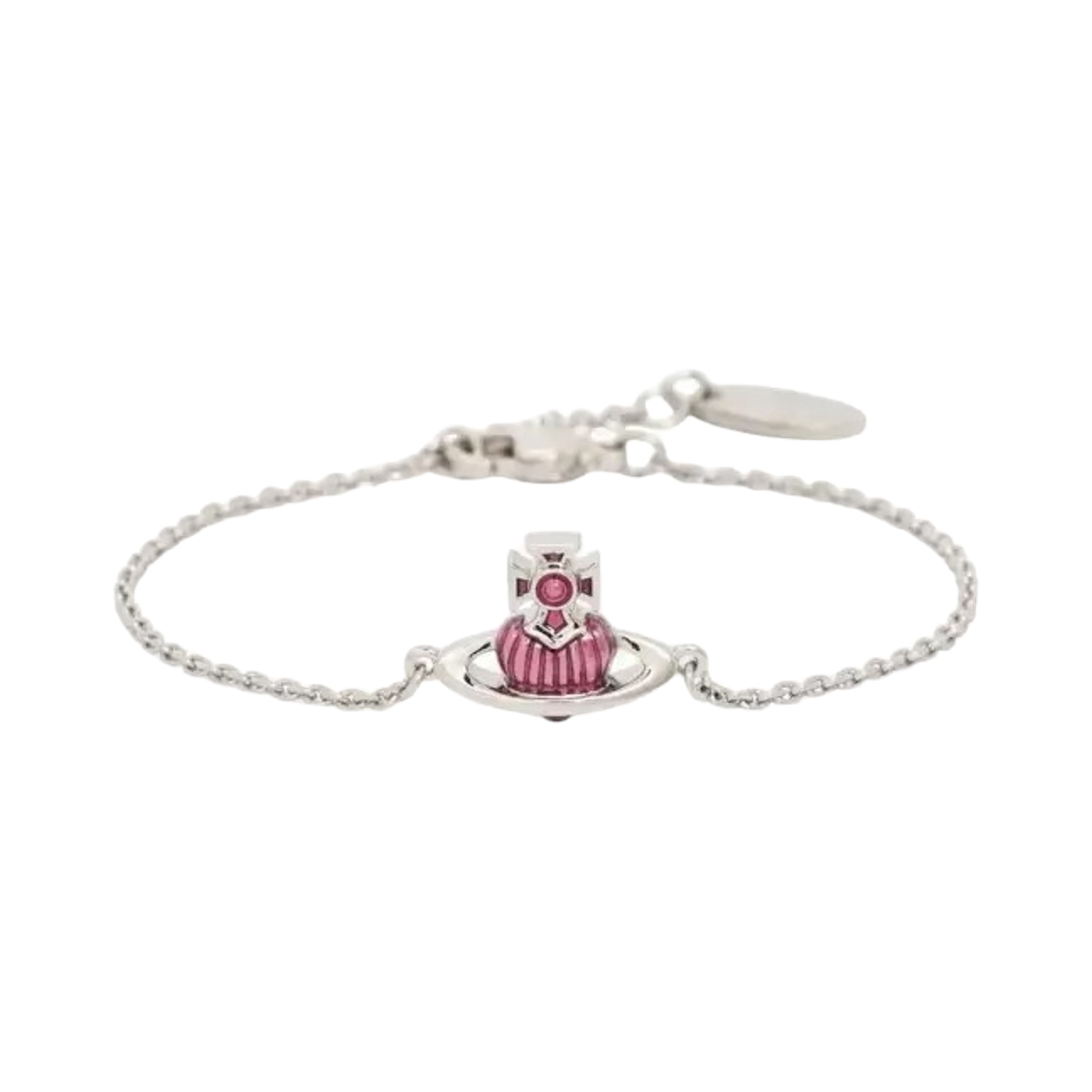 6102025N-02P758 (W) Vivienne Westwood Fabianna Bas Relief Bracelet In Platinum Silver