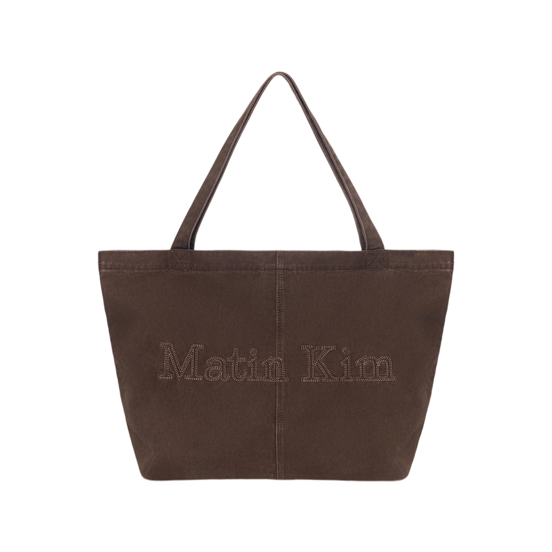 마뗑킴 빈티지 워시드 코튼 숄더백 브라운(Matin Kim Vintage Washed Cotton Shoulder Bag In Brown) - 2
