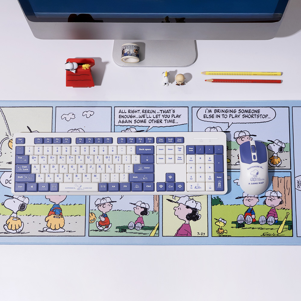 로이체 피너츠 스누피 저소음 무선 키보드 마우스 세트(Royche x Peanuts Snoopy Silent Wireless Keyboard Mouse Set) - 6