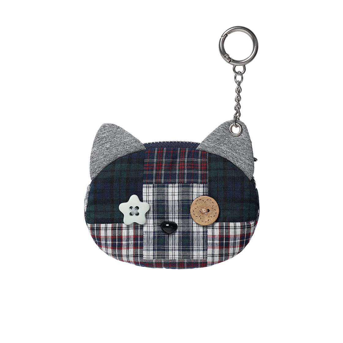 카비시 캣 체크 파우치 키링 멀티(CAVISH Cat Check Pouch Keyring Multi)