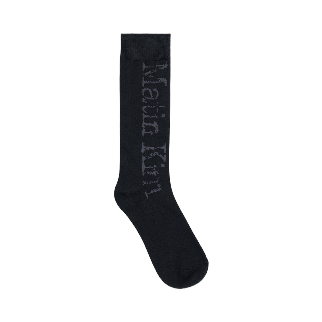 MK2677SS004MBB Matin Kim Cracked Logo Jacquard Socks In Black