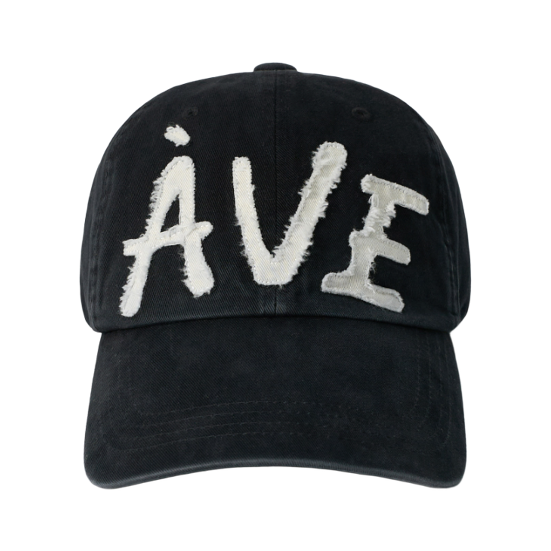 - Aviemuah Applique Vintage Cap Black