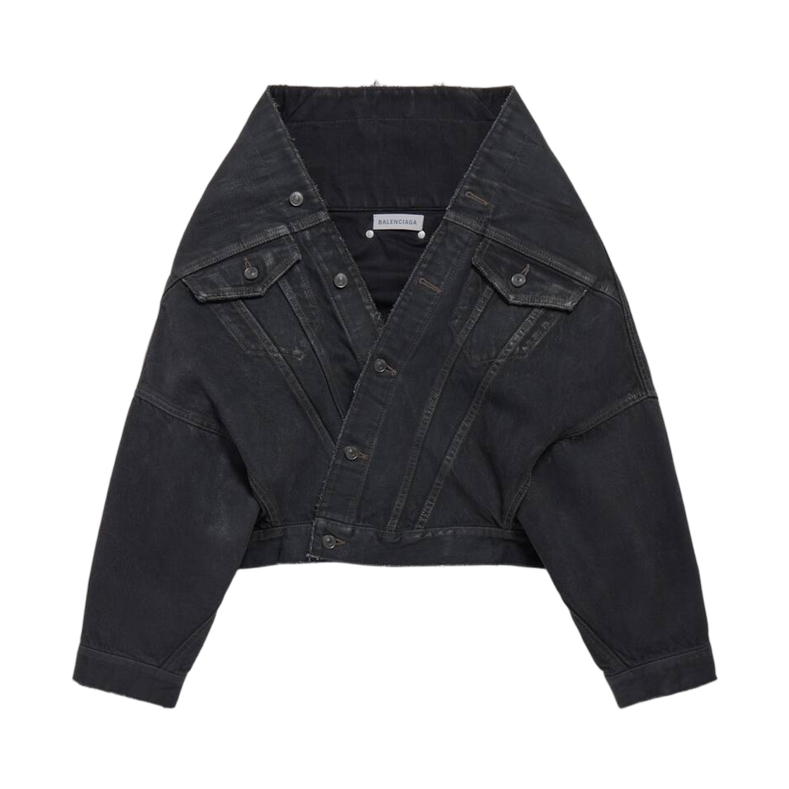 A0097LTBP478975 (W) Balenciaga Wrap Jacket Black