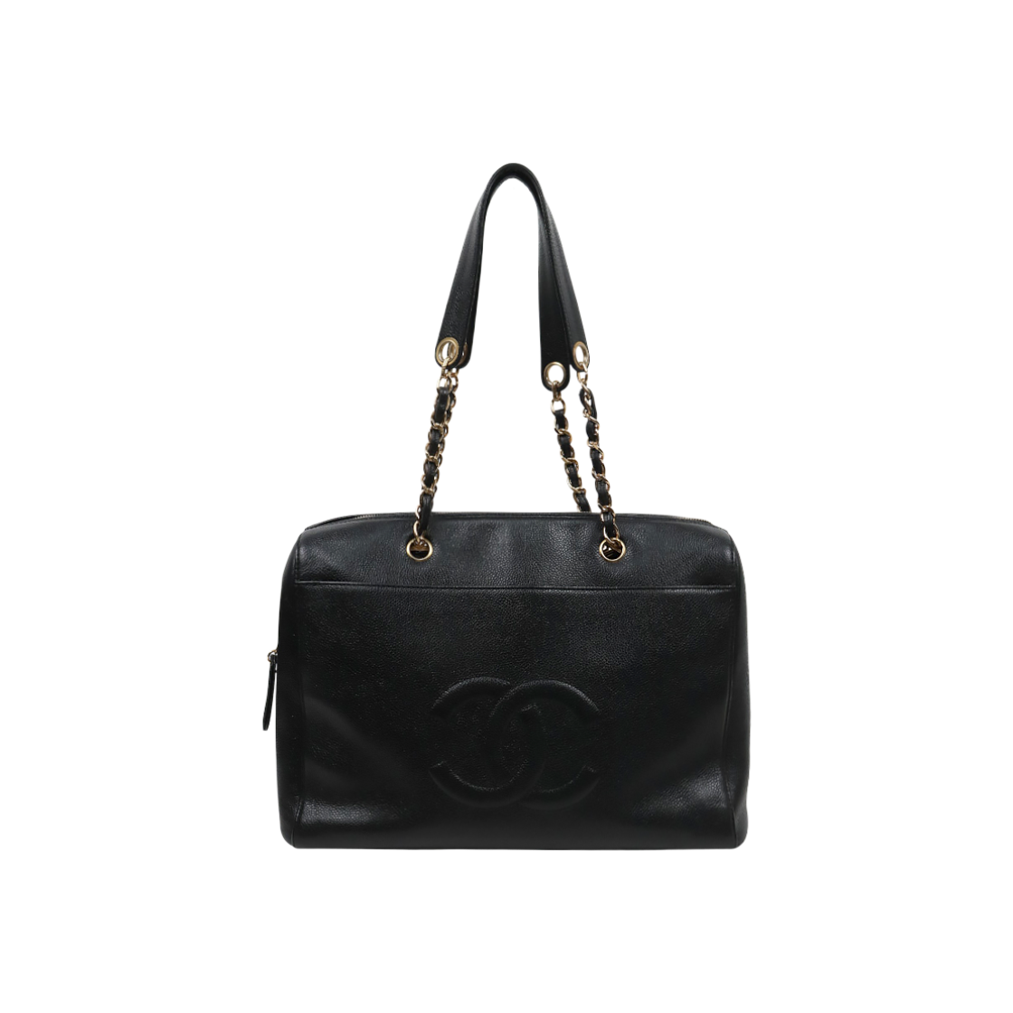 ITNNRDUJSPU2 Chanel Black Caviar Big CC Chain Shoulder Bag A-A64320X