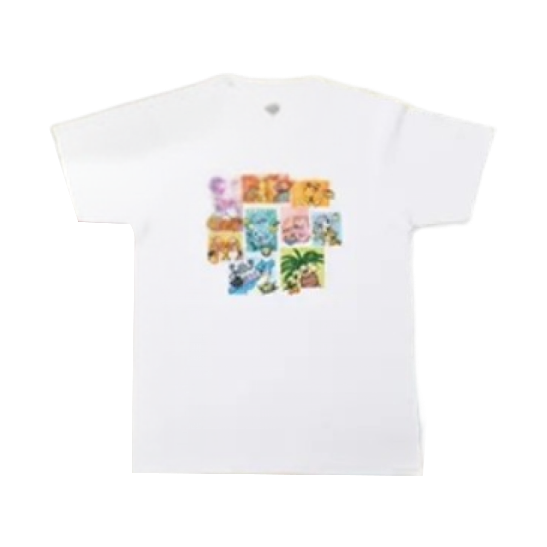포켓몬 로컬 액츠 물산전 단체 일러스트 티셔츠 화이트(Pokemon Local Acts Product Fair Group Illustration T-Shirt White)