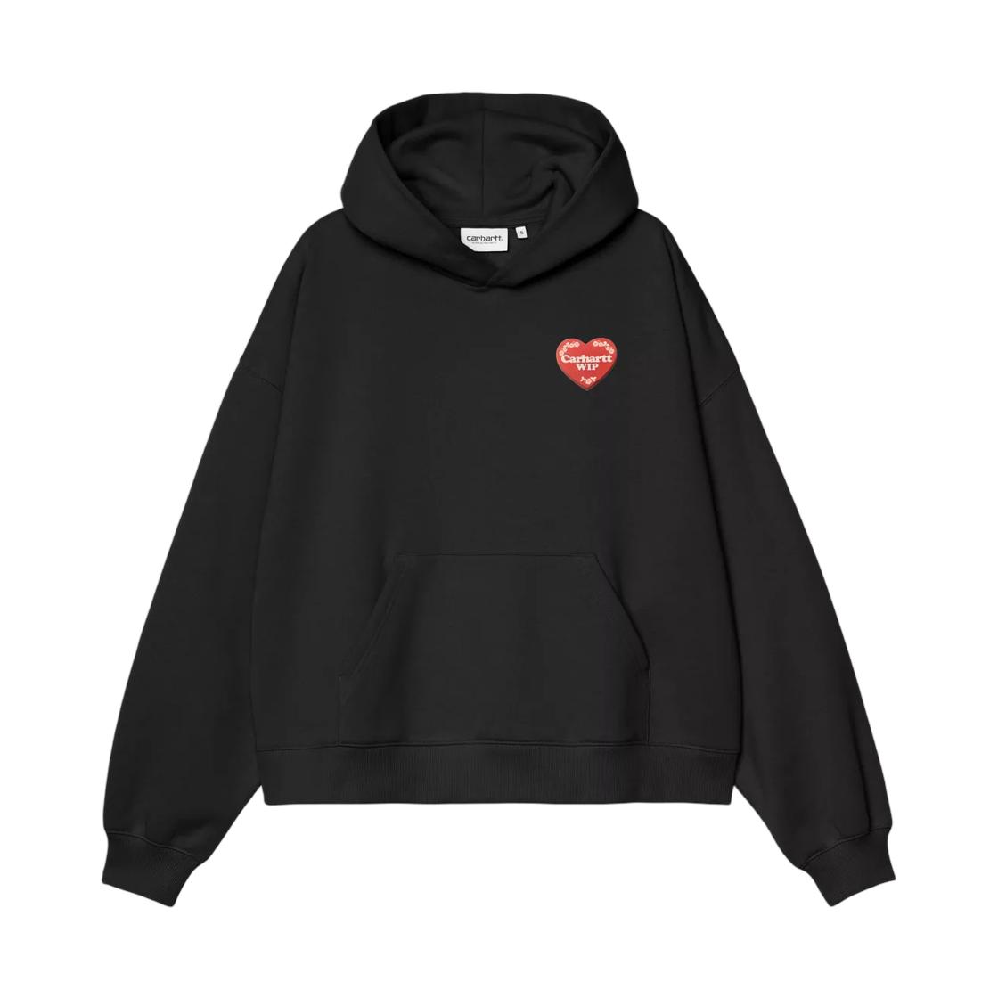 I037243-89-XX (W) Carhartt WIP Hooded Hartt Case Sweatshirt Black