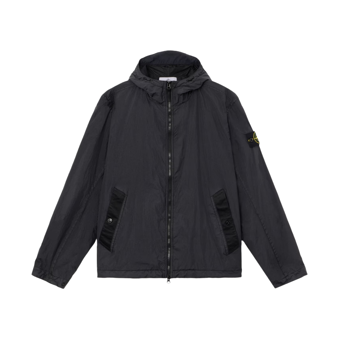 L2S154100001 S0A23 V0029 [25% 쿠폰] Stone Island 4100001 Crinkle Reps NY Hooded Jacket with Wind Resistance And Anti-Drop Black - 26FW