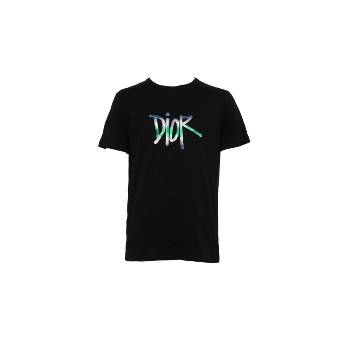 ITALI8V56ICD Dior x Shawn Stussy Black Cotton Logo T-Shirt