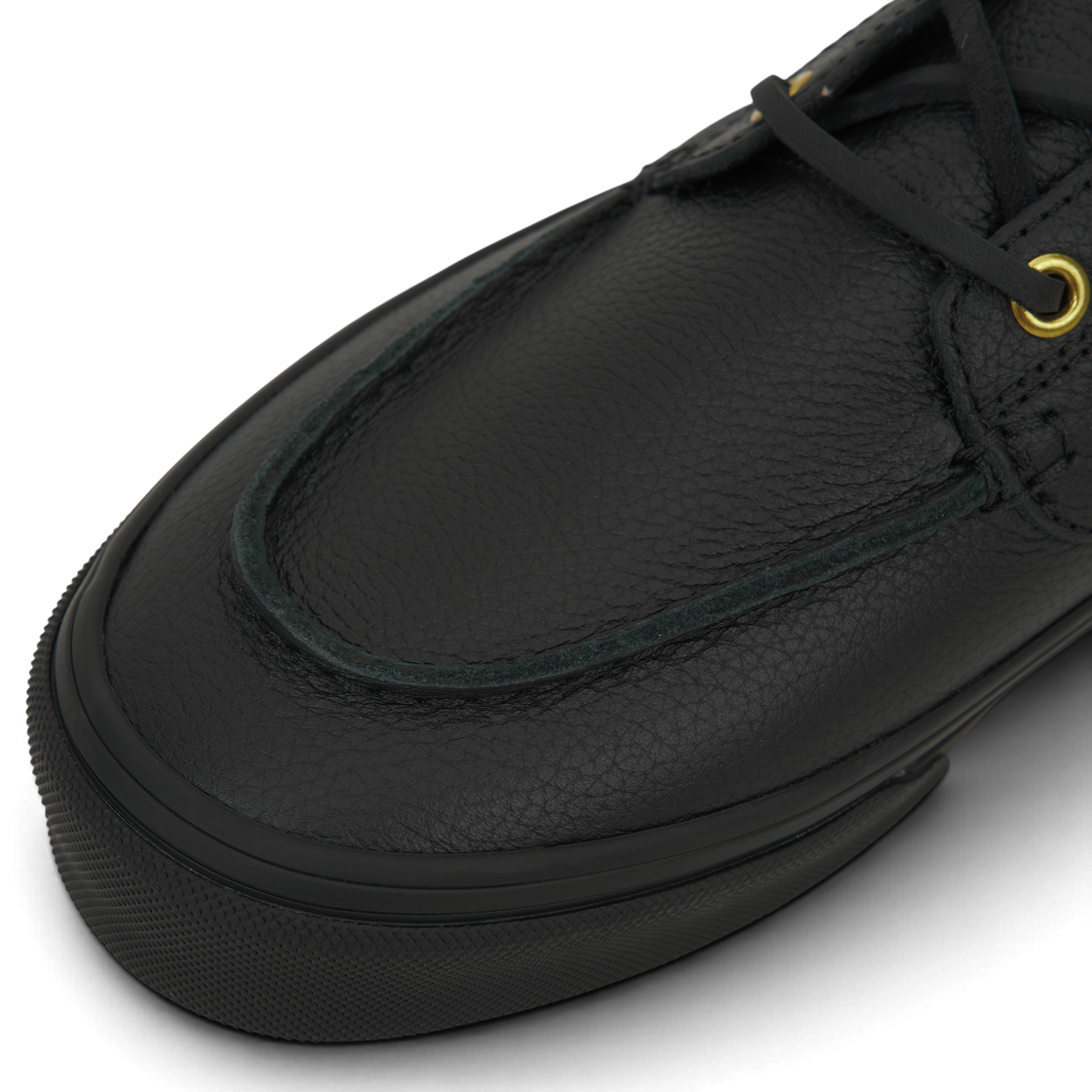 반스 2-아일렛 보트 레더 블랙(Vans 2-Eyelet Boat Leather Black) - 7